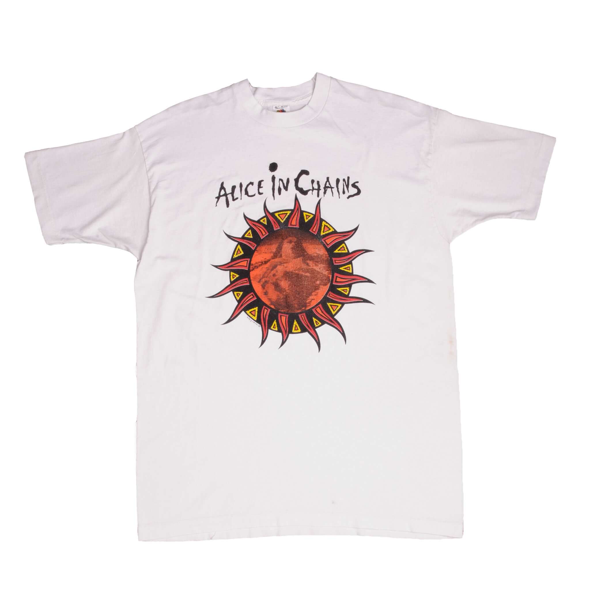 Vintage Alice In Chains Lollapalooza' 93 Tee Shirt 1994 Size XL Made In USA With Single Stitch Sleeves