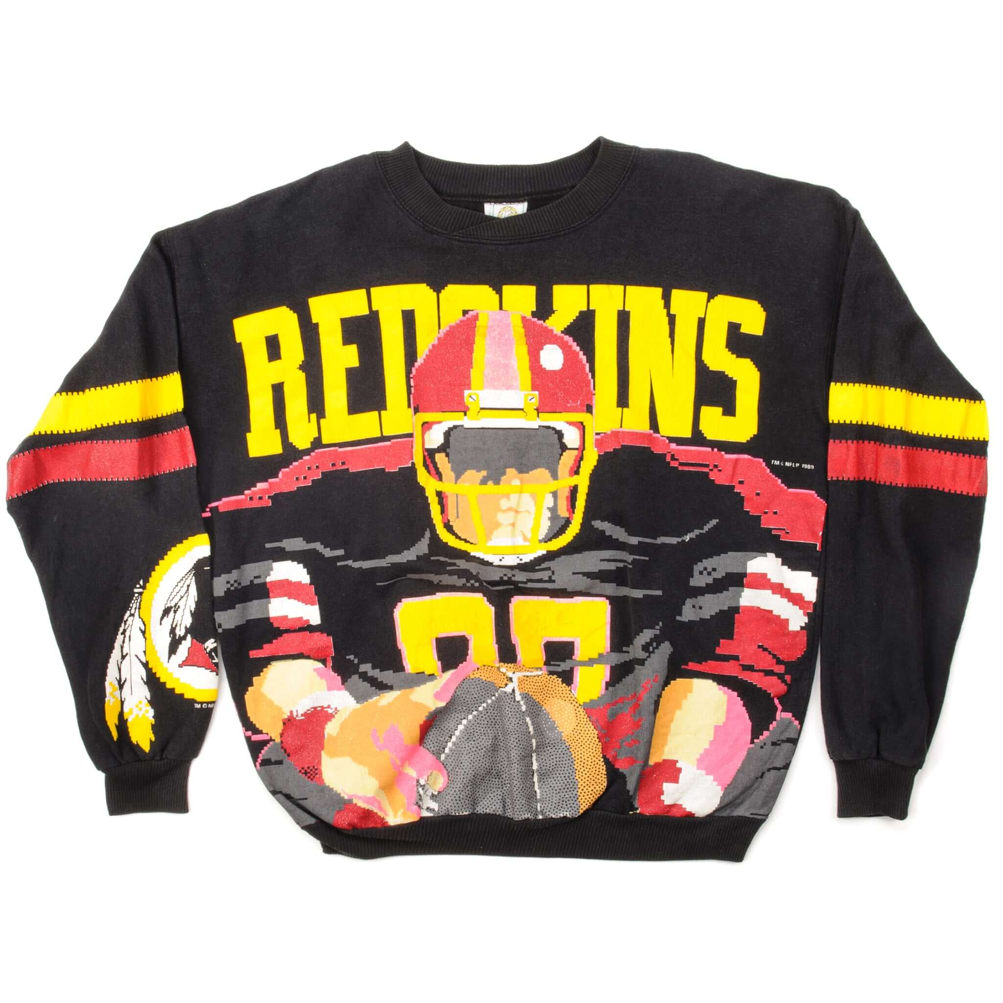 Vintage NFL Washington Redskins Sweatshirt 1989 Size Large Made In USA. BLACK