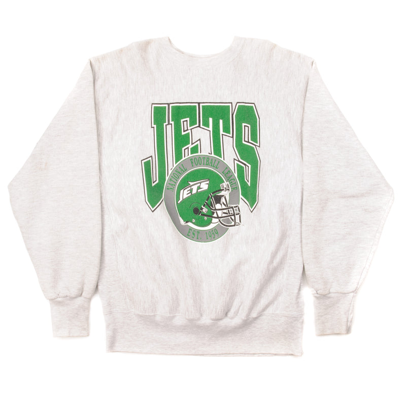 Vintage NFL New York Jets Sweatshirt Size XL Made In USA. GREY