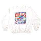 Vintage NFL Buffalo Bills Sweatshirt 1991 Size XL Made In USA. WHITE