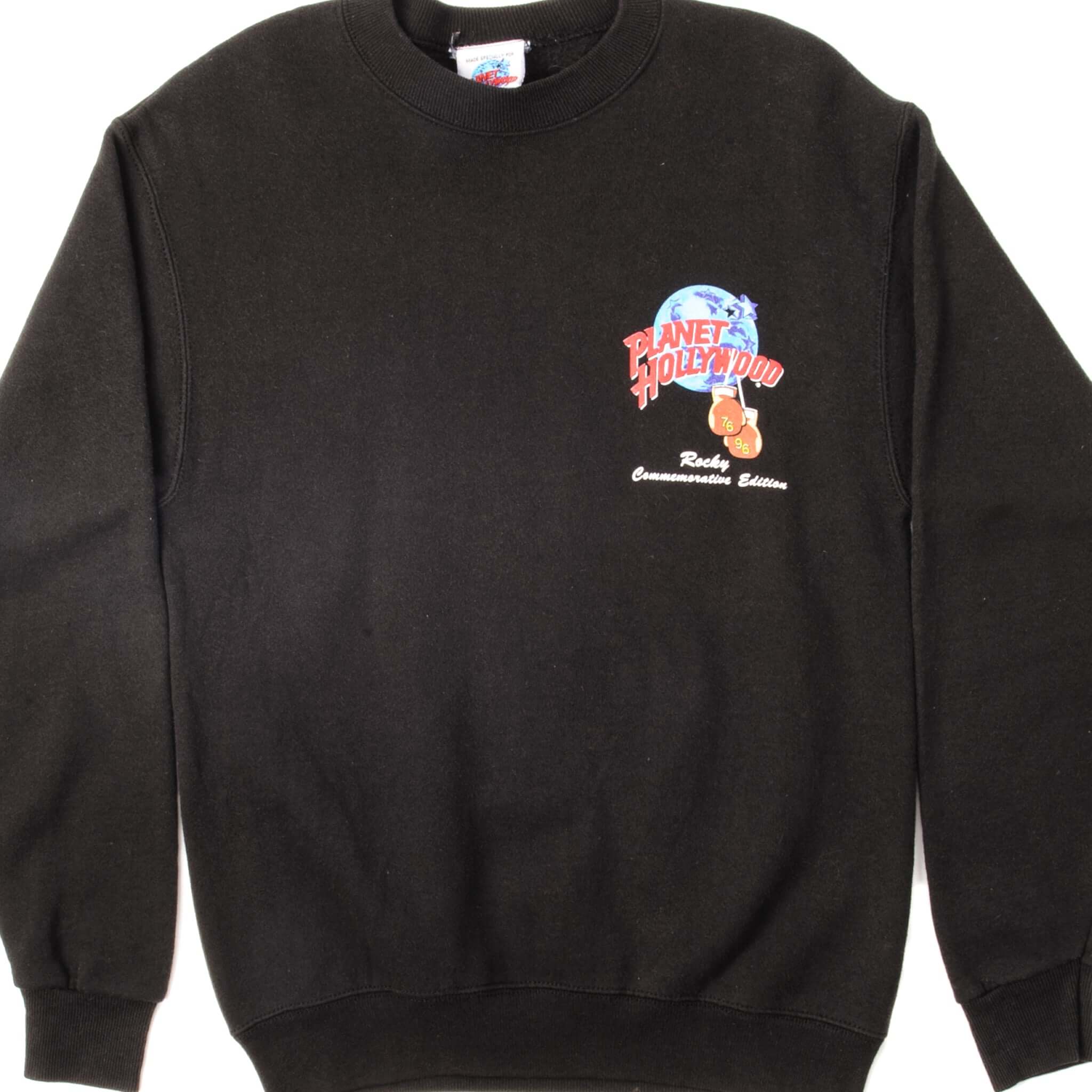 VINTAGE PLANET HOLLYWOOD ROCKY COMMEMORATIVE EDITION SWEATSHIRT 1996 SIZE SMALL MADE IN USA