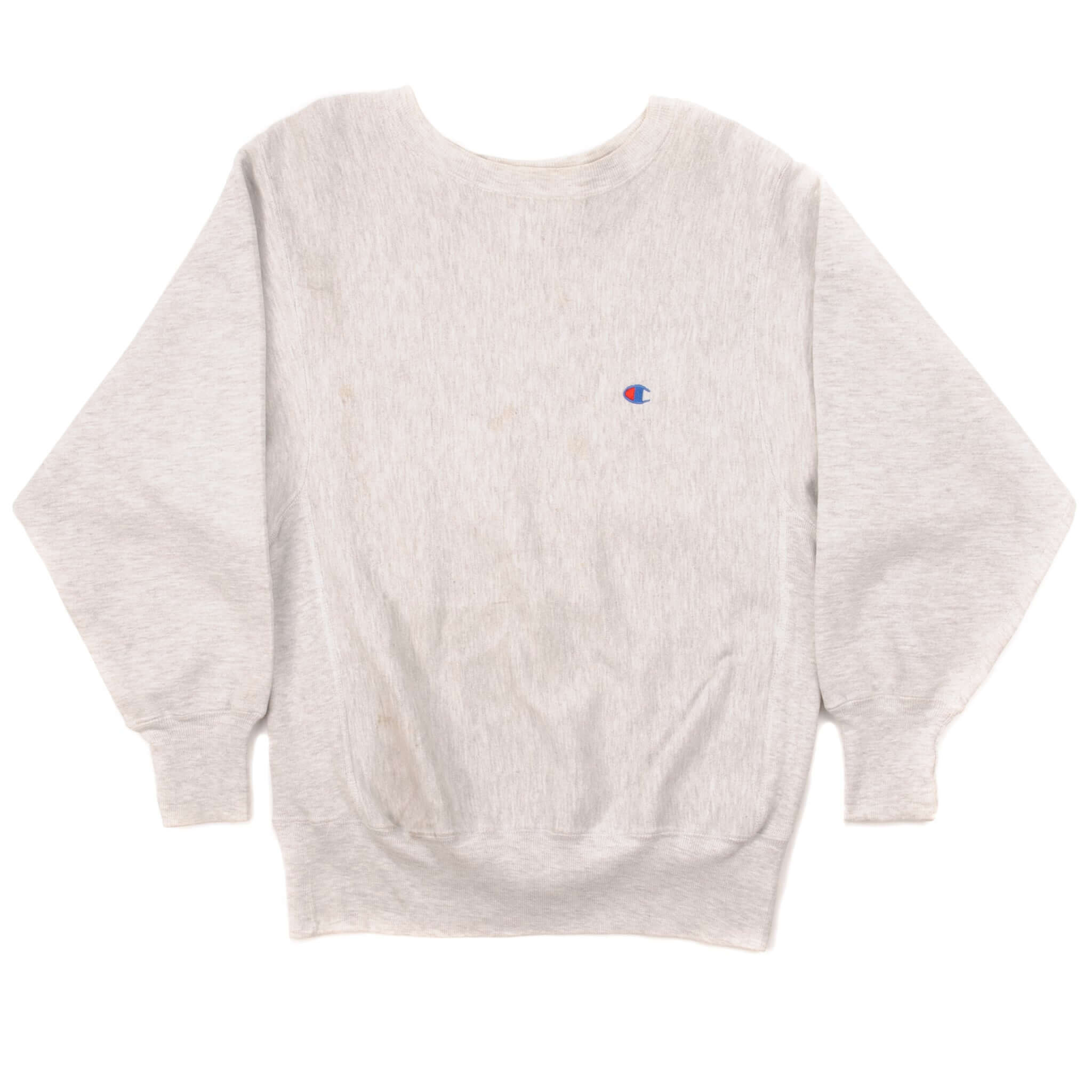 Vintage Champion Reverse Weave Sweatshirt 1990-Mid 1990'S Size Medium Made In USA. GREY