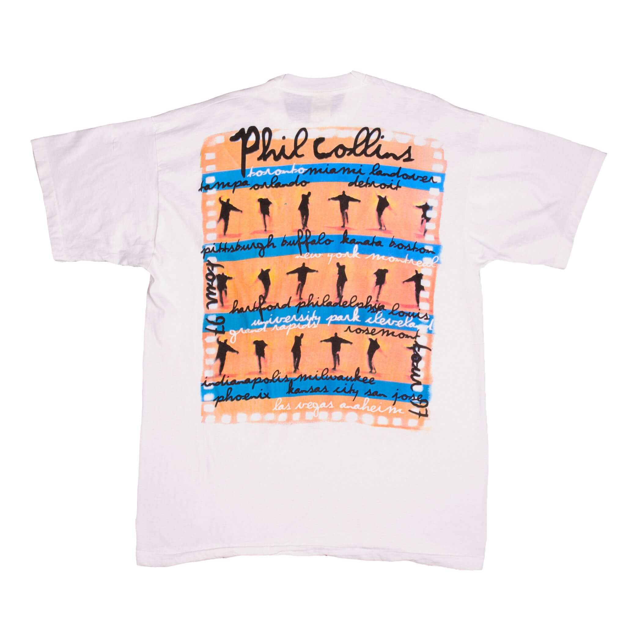 Vintage Phil Collins 1997 '97 Tour Tee Shirt Size XL 