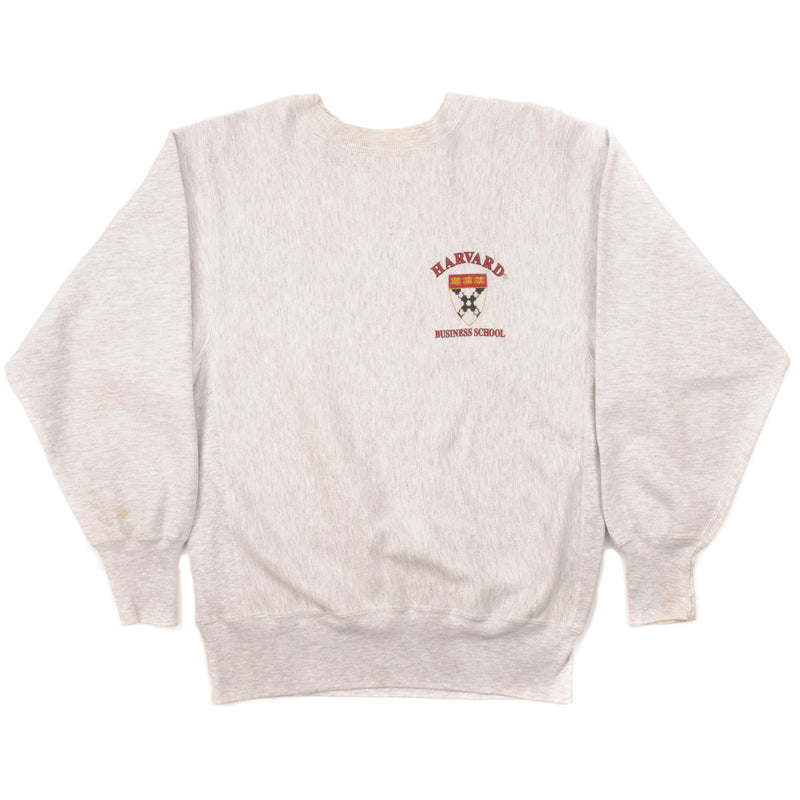 Vintage Champion Reverse Weave Harvard Sweatshirt 1990-Mid 1990'S Size Large Made In USA. GREY