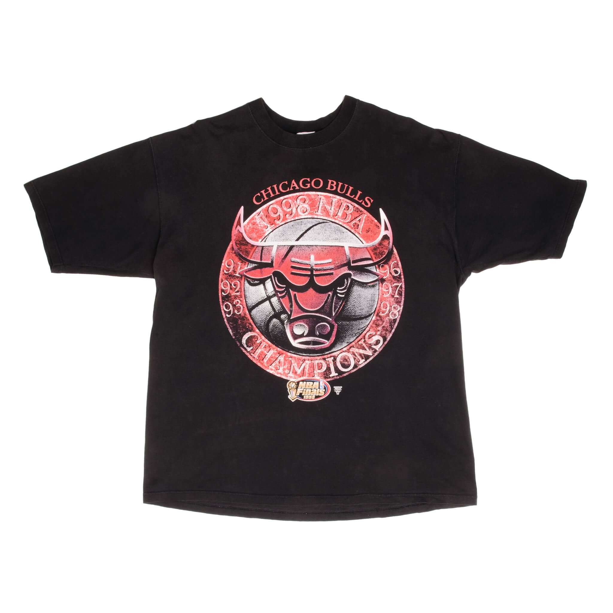 Vintage Starter NBA Chicago Bulls Champions Tee Shirt 1998 Size XL