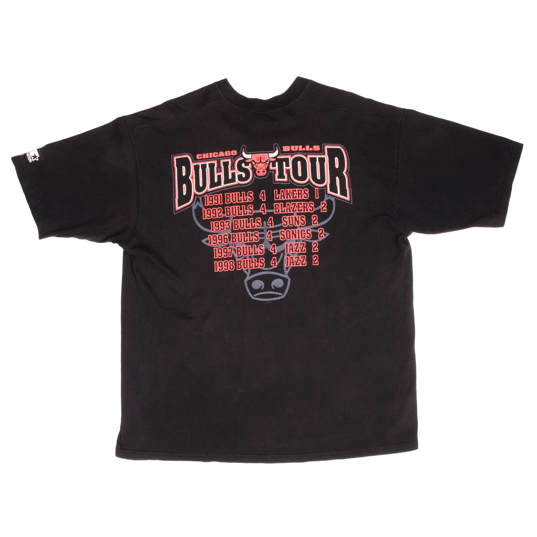 VTG 1998 Chicago Bulls Youth Starter 3 Peat T Shirt Size XL 18-20