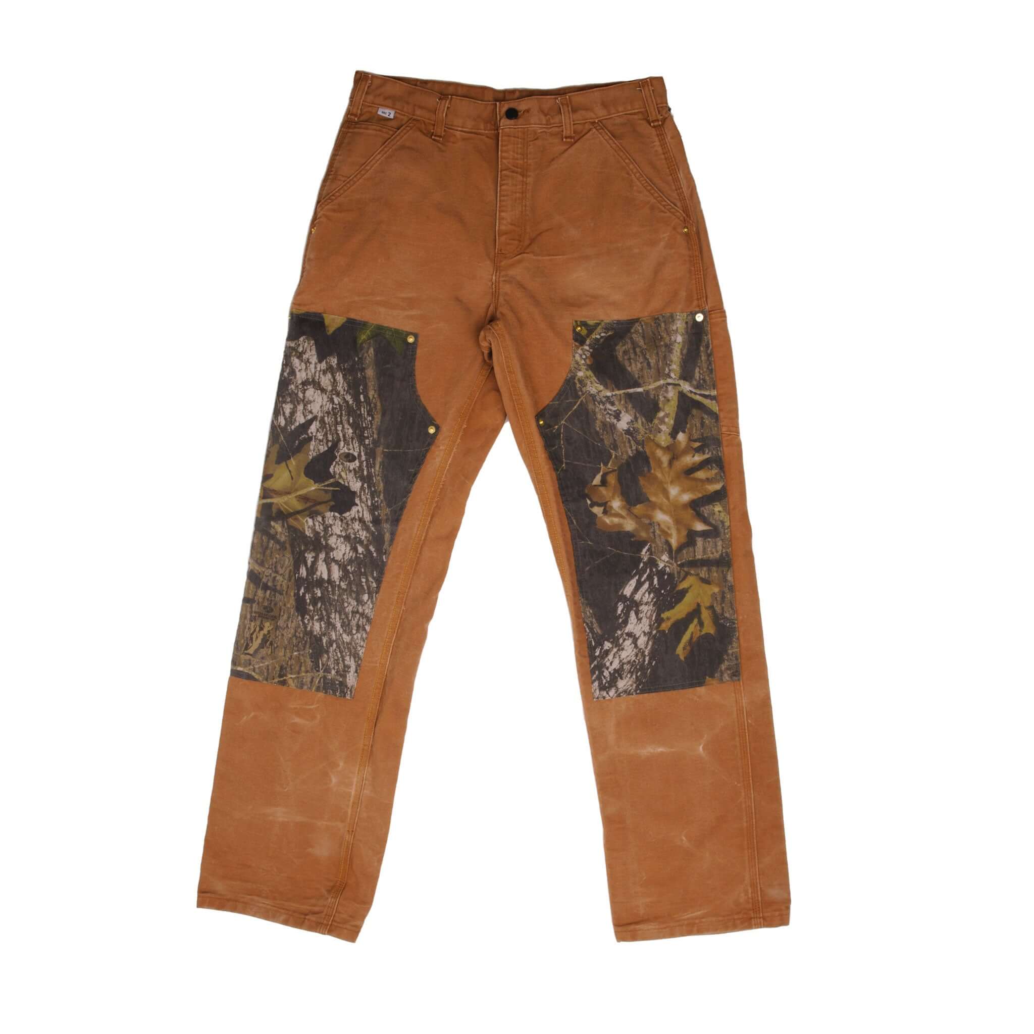 Vintage Reworked Carhartt Flame Resistant Carpenter Double Knee Camo Pants Size 33X33 W33 L33