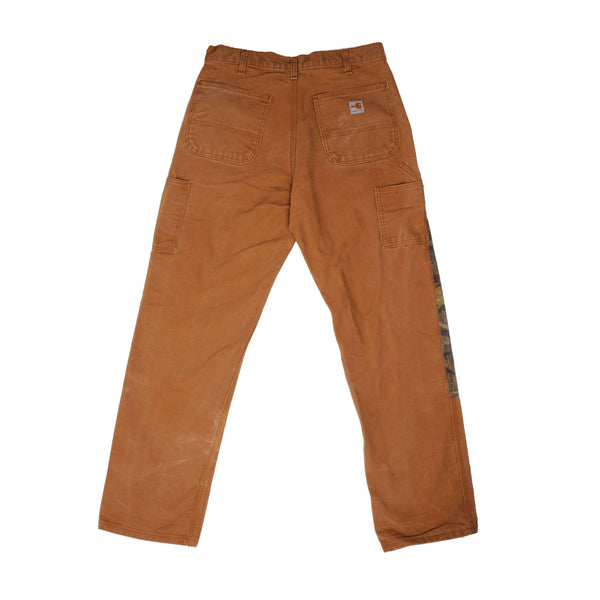 Vintage Reworked Carhartt Flame Resistant Carpenter Double Knee Camo Pants Size 33X33 W33 L33