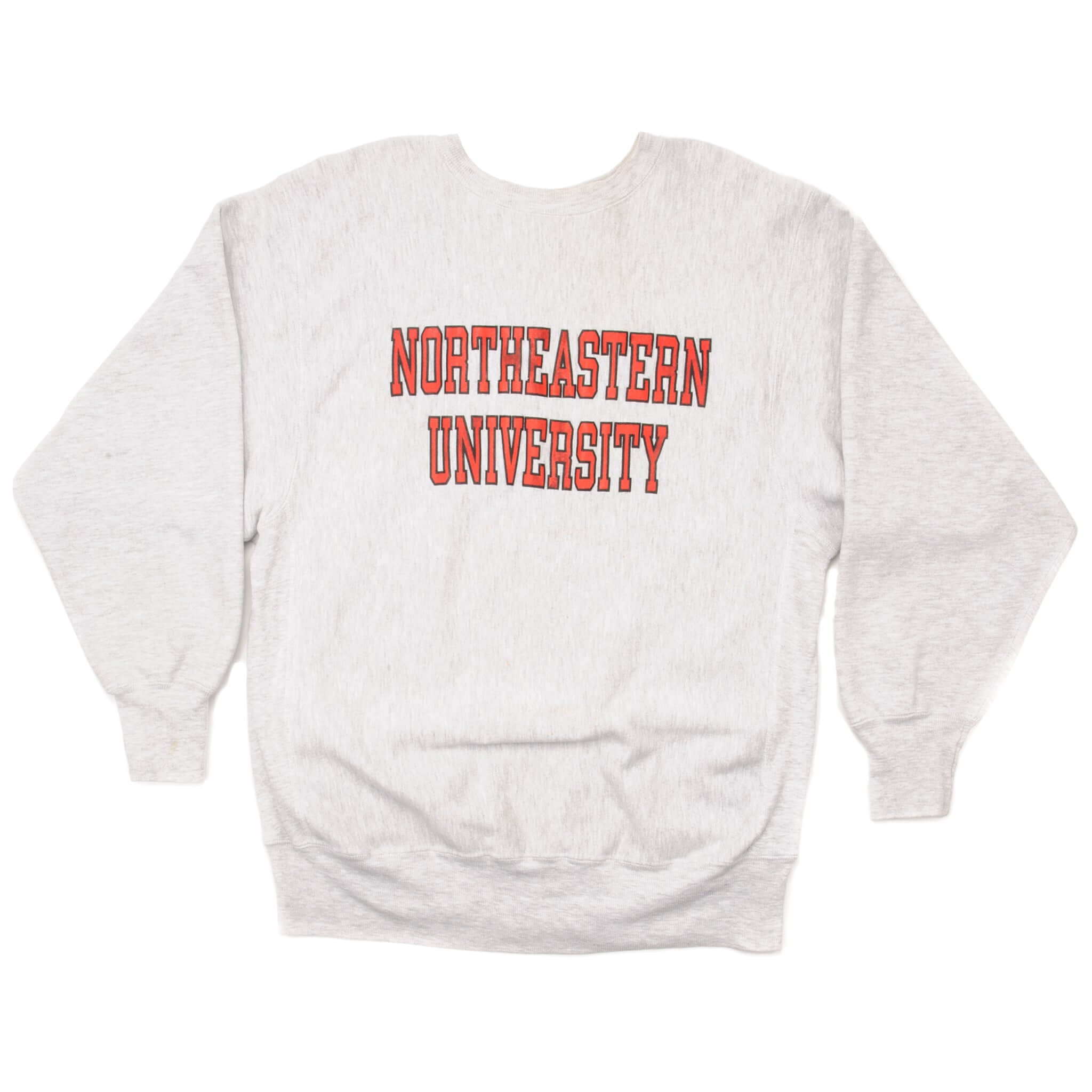 Vintage Champion Reverse Weave Northeastern University Sweatshirt 1990-Mid 1990'S Size Made In USA. GREY