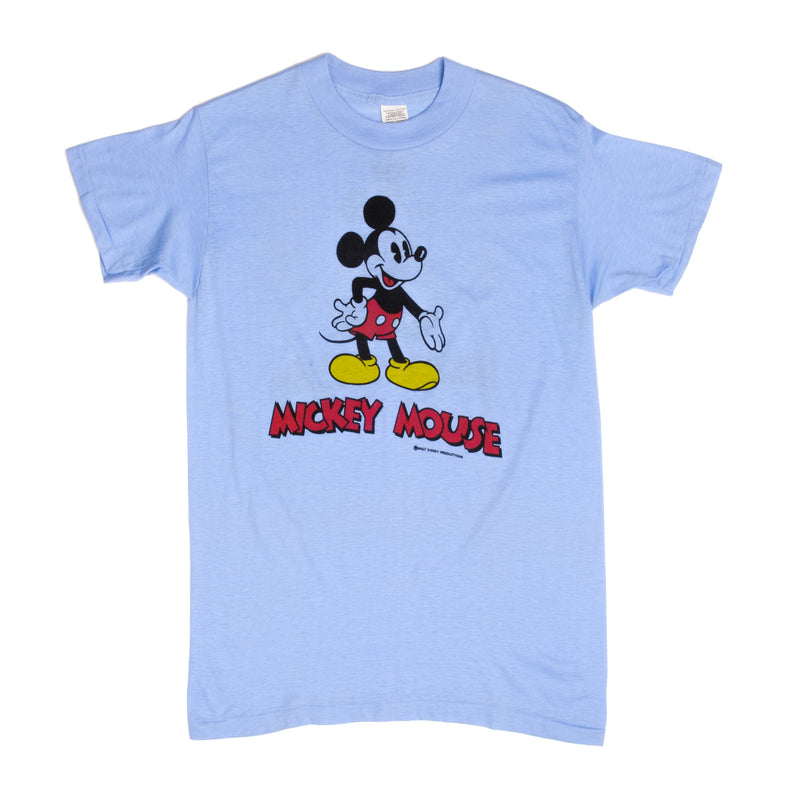 Vintage Disney Mickey Mouse 1980S Tee Shirt Size Medium Made In USA With Single Stitch Sleeves