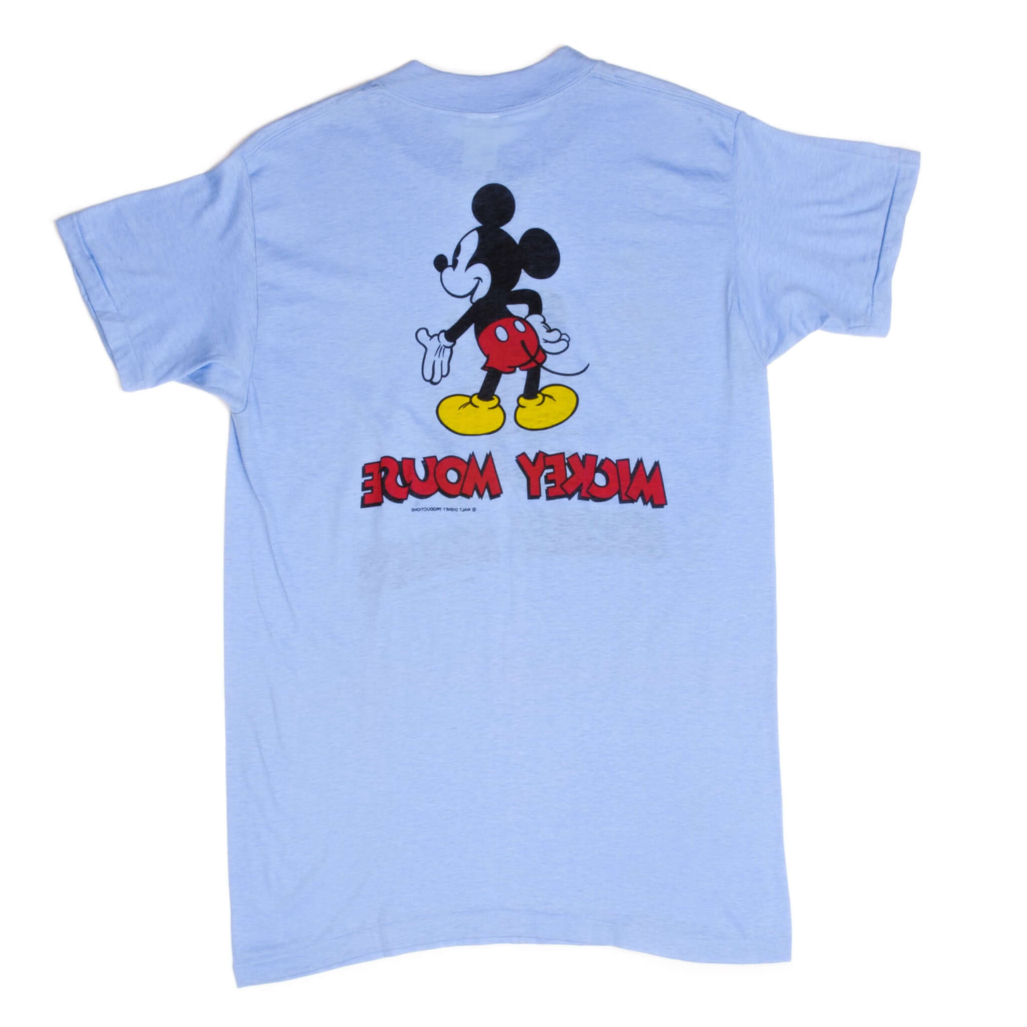 Vintage Disney Mickey Mouse 1980S Tee Shirt Size Medium Made In USA With Single Stitch Sleeves