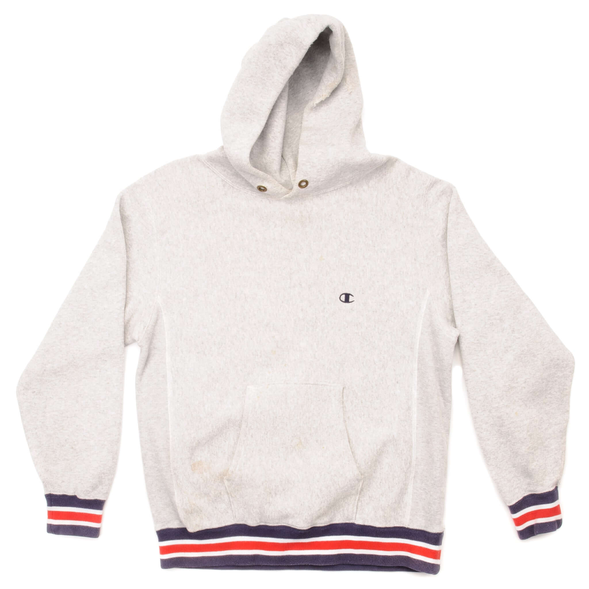 Vintage Champion Reverse Weave Hoodie Sweatshirt 1969-Early 1980’S Size Medium Made In USA. GREY