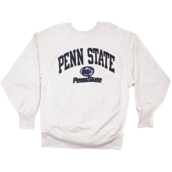 Vintage Champion Reverse Weave Penn State Sweatshirt 1990-Mid 1990’S Size XL. GREY