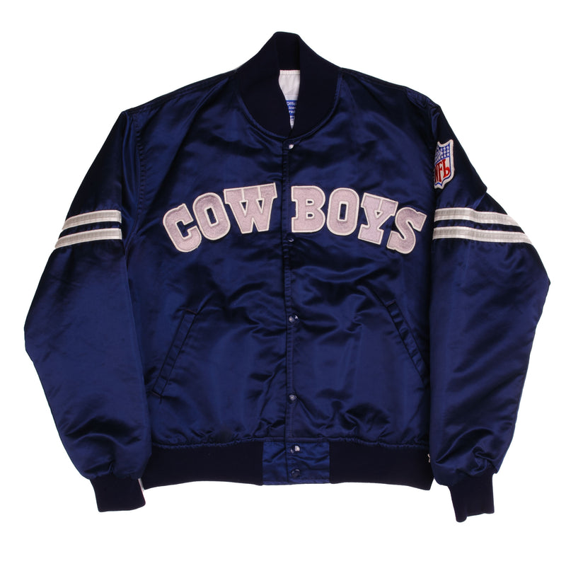 Vintage NFL Dallas Cowboys Bomber Varsity Jacket Size Large Made In USA