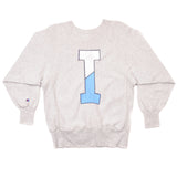 Vintage Champion Reverse Weave Ithaca College Sweatshirt 1990-Mid 1990’S Size Medium Made In USA. GREY