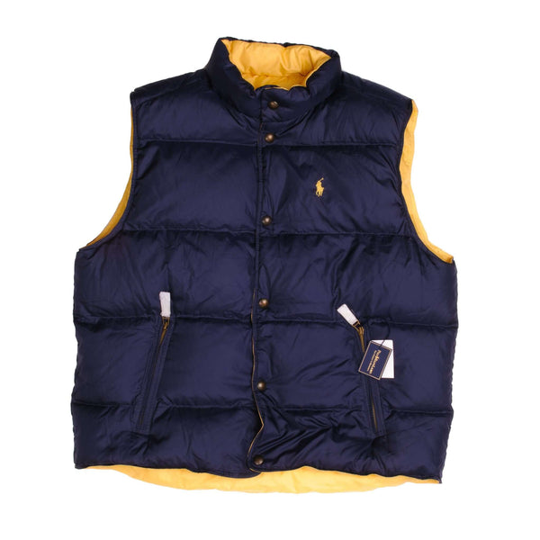 Vintage Deadstock Reversible Polo Ralph Lauren Sleeveless Puffer Jacket 90S Size 2XL TTG