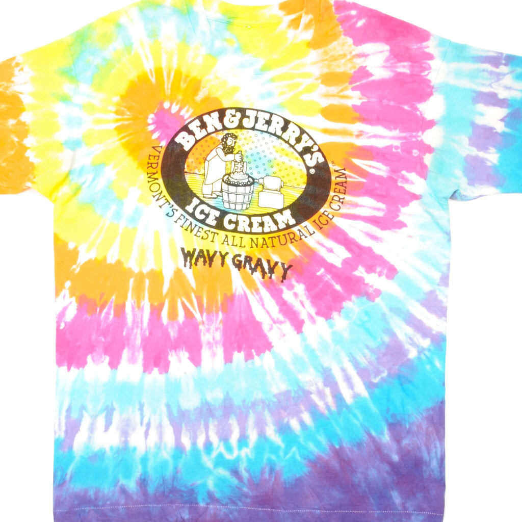 VINTAGE TIE DYE BEN & JERRY'S TEE SHIRT SIZE XL 1990s