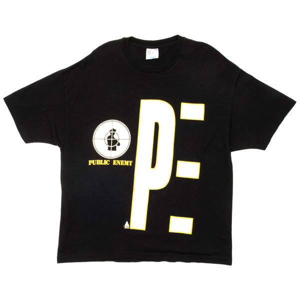 Vintage Public Enemy Tee Shirt Size Large Made In USA. BLACK