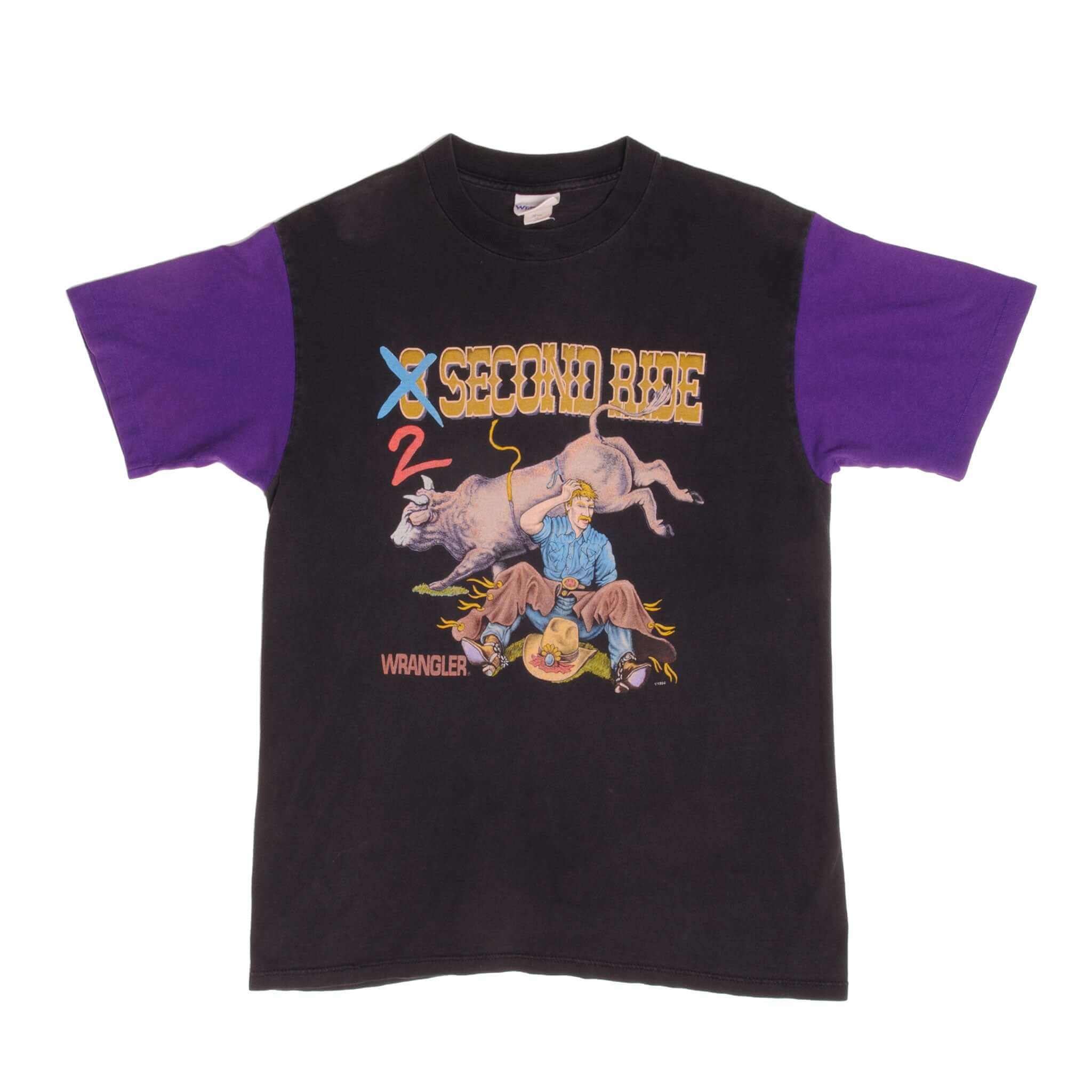 Vintage Wrangler 1994 Tee Shirt Size Medium Made In USA With Single Stitch Sleeves