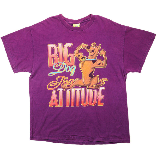 Vintage Scooby-Doo Big Dog Big Attitude Tee Shirt Size XL. PURPLE