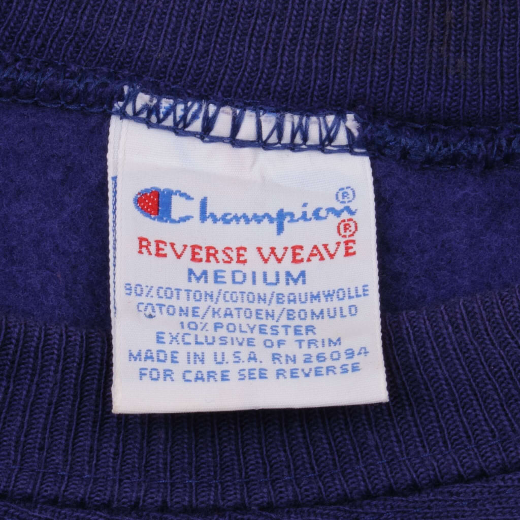VINTAGE REVERSE WEAVE CHAMPION SPELL OUT LOGO SWEATSHIRT 1990S SIZE MEDIUM  MADE IN USA