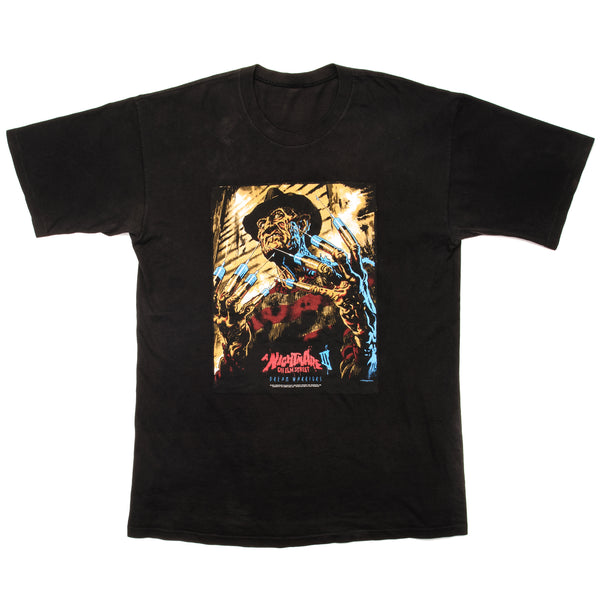 Vintage Freddy Krueger A Nightmare On Elm Street Tee Shirt 1999 Size XL. BLACK