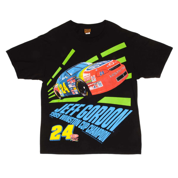 Vintage Nascar Jeff Gordon Tee Shirt 1995 Winston Cup Champion Size XLarge Made In USA