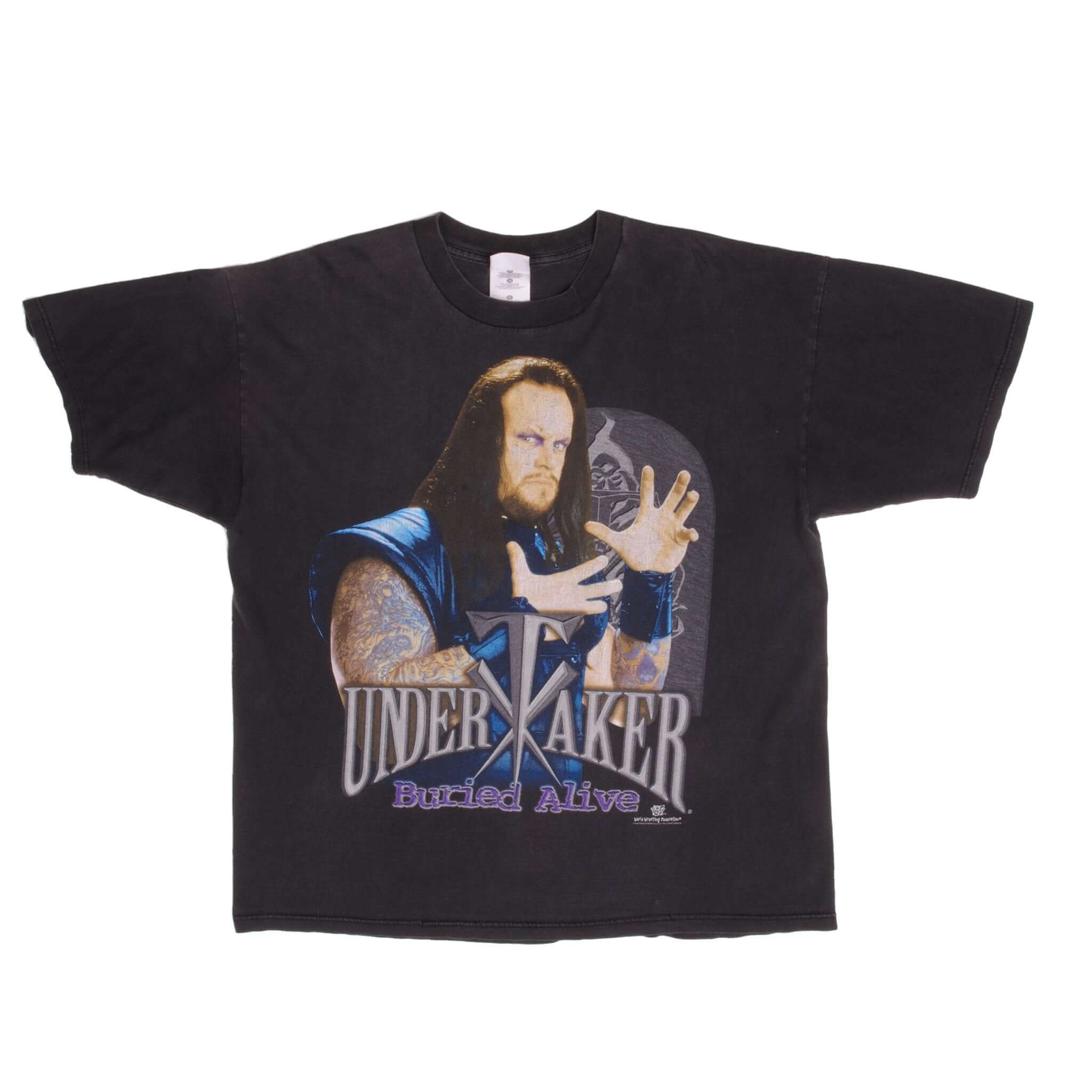 Vintage Wwf The Undertaker Burried Alive Tee Shirt 1998 Size XL 