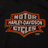 Vintage Harley Davidson 3D Emblem 1991 Hoodie Sweatshirt Size Large Made In USA