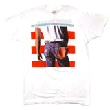 Vintage Bruce Springsteen And The E Street Band Born In Usa World Tour 84-85 Tee Shirt Size Medium Made In USA. WHITE