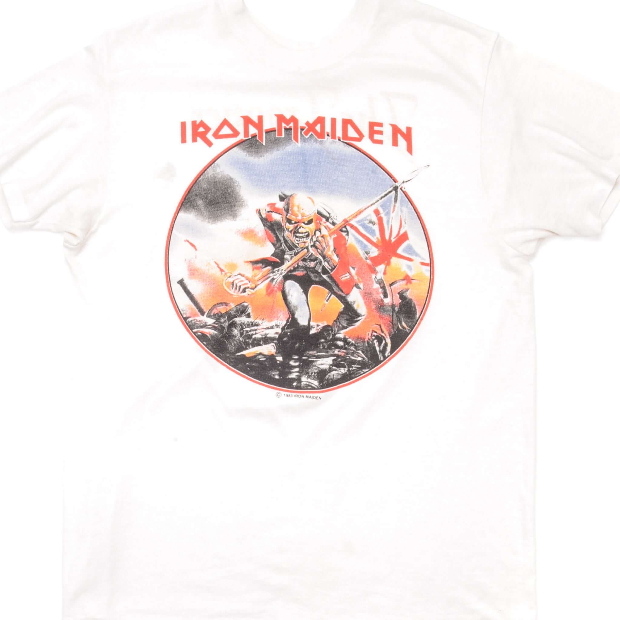 VINTAGE IRON MAIDEN TEE SHIRT THE TROOPER 1983 SIZE MEDIUM
