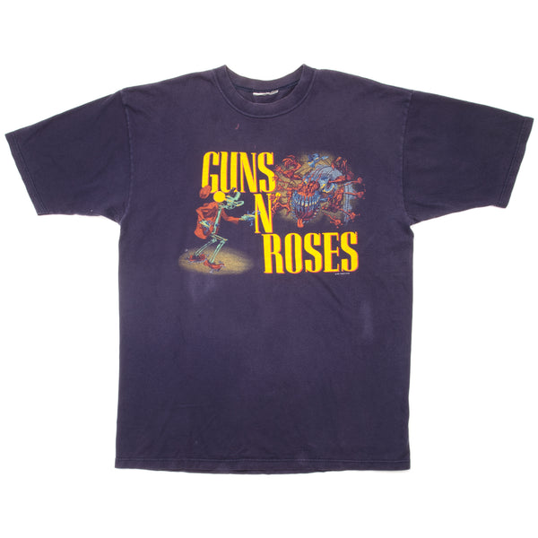 Vintage Guns N'Roses Was Here Tee Shirt 1987 Size XL. BLUE