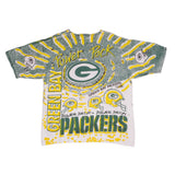 Vintage NFL Green Bay Packers Magic Johnson T's Tee Shirt 1990S Size Large With Single Stitch Sleeves