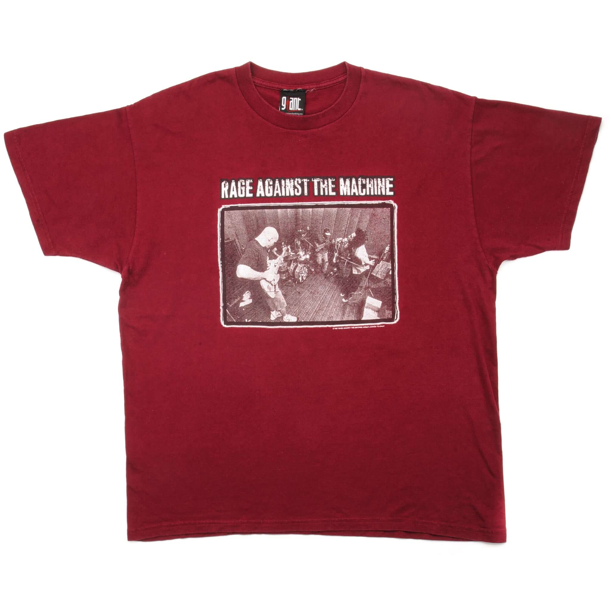 Vintage Rage Against The Machine Tee Shirt 1997 Size XL. RED