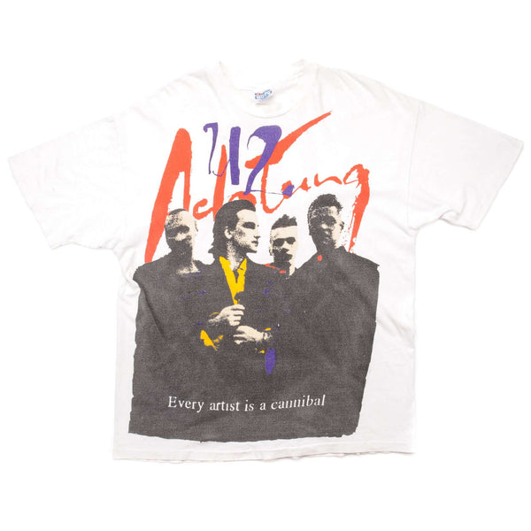 Vintage U2 Zoo Tv Tour Tee Shirt 1992-93 Size XL Made In USA.