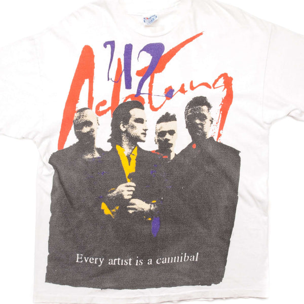 CAMISETA VINTAGE U2 ZOO TV TOUR 1992 TALLA XL FABRICADA EN EE. UU.