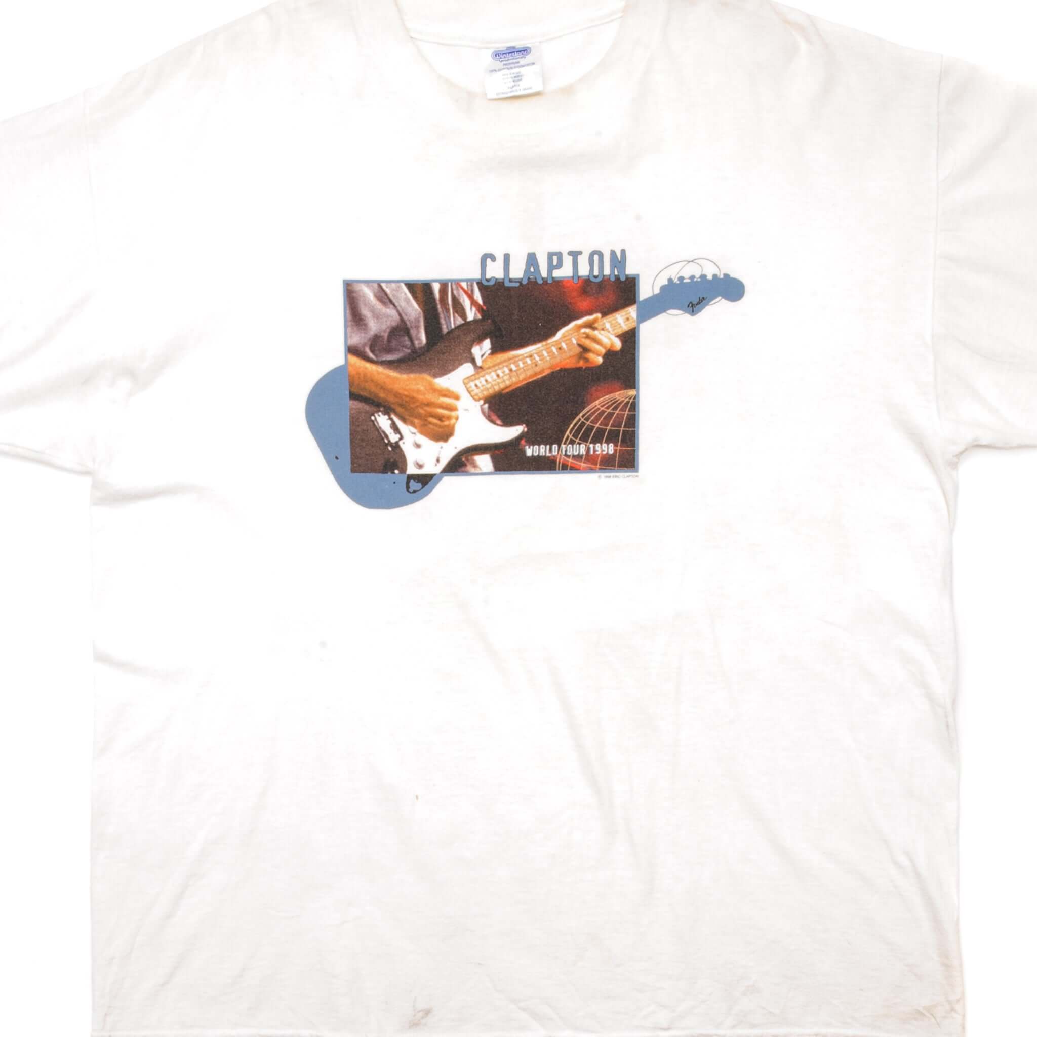 VINTAGE ERIC CLAPTON TEE SHIRT WORLD TOUR 1998  SIZE XL