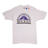 Vintage MLB Colorado Rockies Tee Shirt 1991 Size Medium Made In USA With Single Stitch Sleeves With Tags