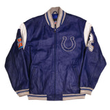 Vintage Nfl Indianapolis Colts Super Bowl Champion 2006 Leather Jacket Size XL