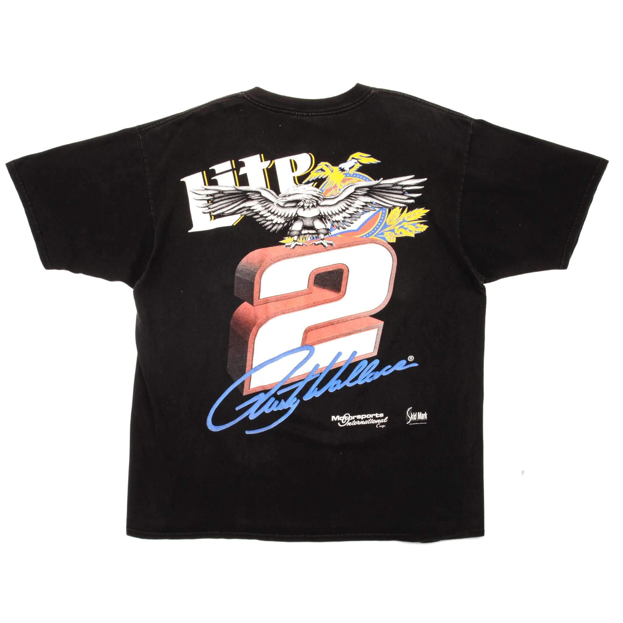 Vintage Nascar Rusty Wallace Number 2 Tee Shirt Size XL. BLACK