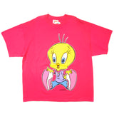 Vintage Looney Tunes Tweety Tee Shirt 1996 Size 3XL Deadstock. PINK