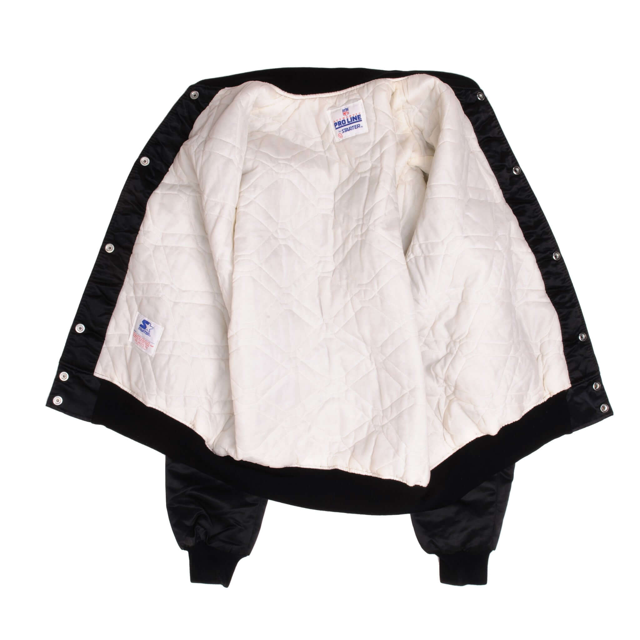Veste Bomber Starter Juventus Turin Pro Line Vintage - Taille L, Satin Gris Argent, Made In USA