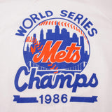 Vintage MLB New York Mets Worlds Series Champs 1986 Sweatshirt Size Large Made In USA