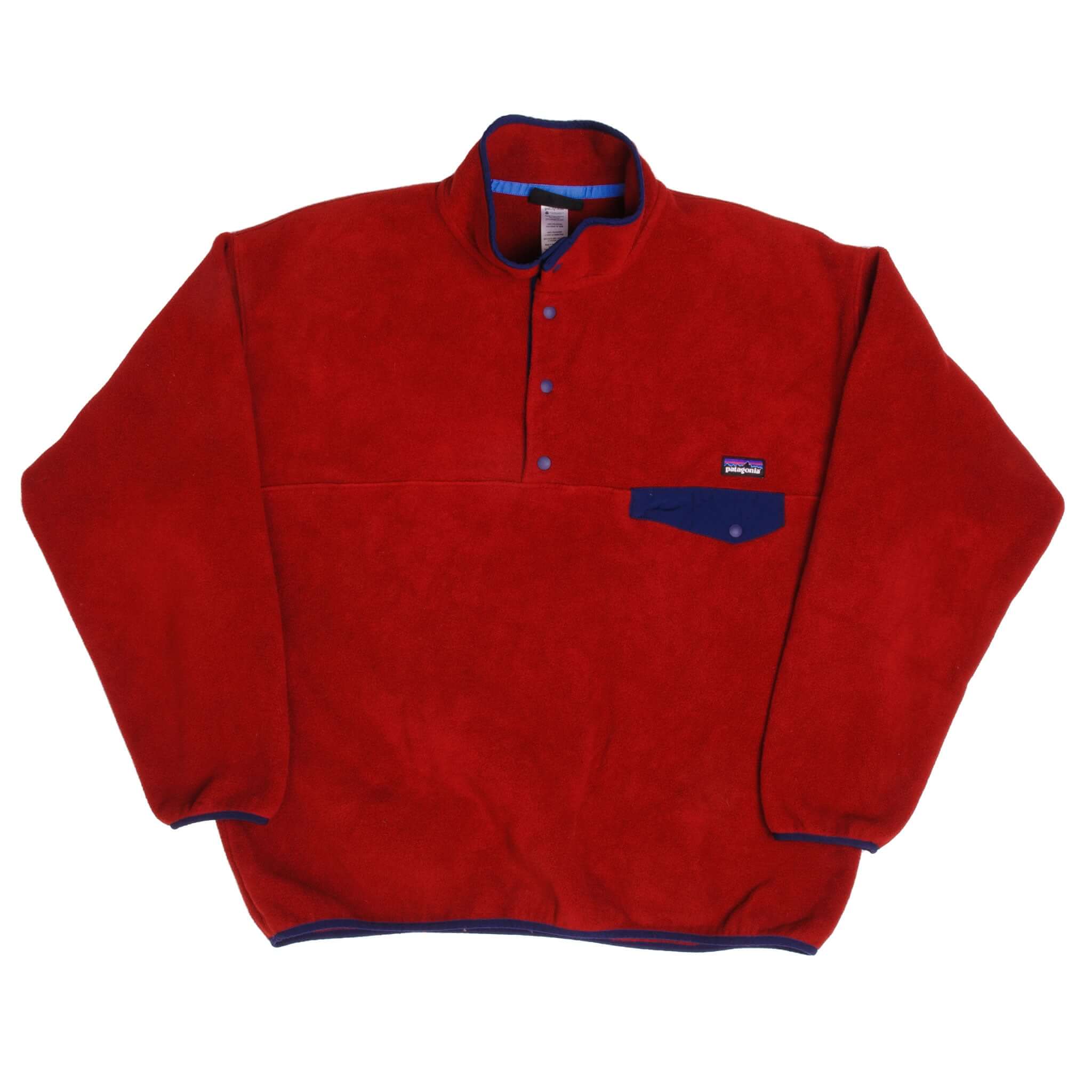 Vintage Red Patagonia Synchilla Snap T Fleece Pullover Size XLarge