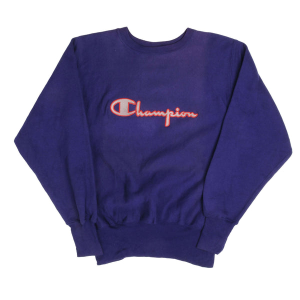 復古反向編織 CHAMPION SPELLOUT 衛衣 1990 年代中號美國製造