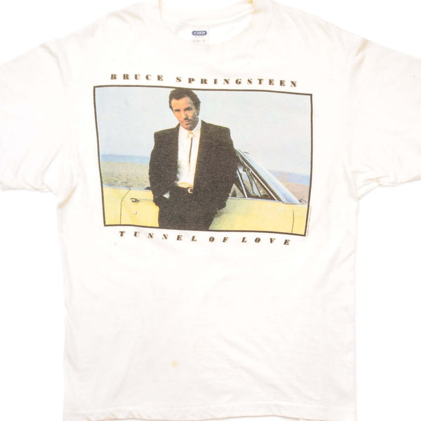 CAMISETA VINTAGE BRUCE SPRINGSTEEN TÚNEL DEL AMOR, AÑOS 80, TALLA GRANDE, FABRICADA EN EE. UU.