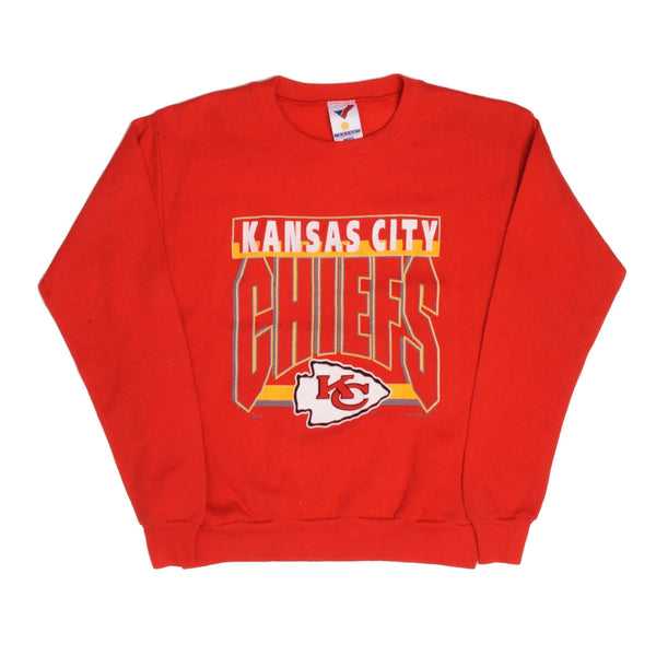 SUDADERA VINTAGE NFL KANSAS CITY CHIEFS PEQUEÑA 1992 FABRICADA EN EE. UU.