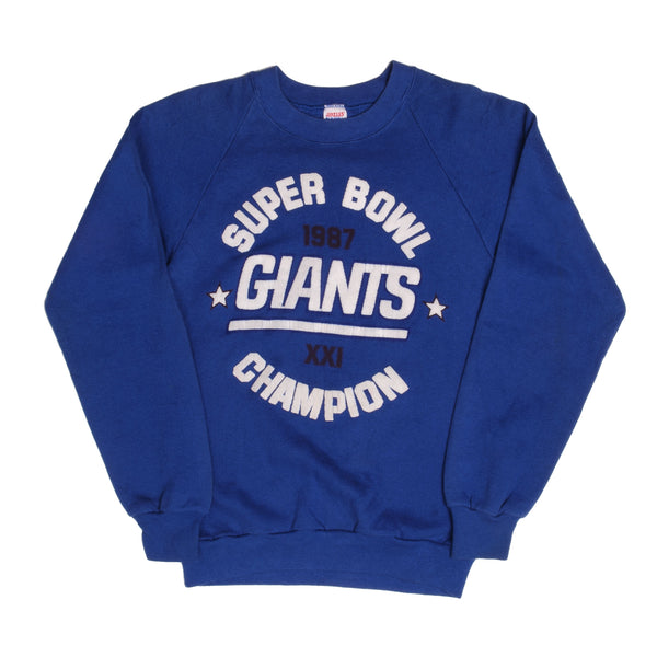 Vintage NFL New York Giants Super Bowl Champion XXI Sweatshirt 1987 Size Small Made In USA