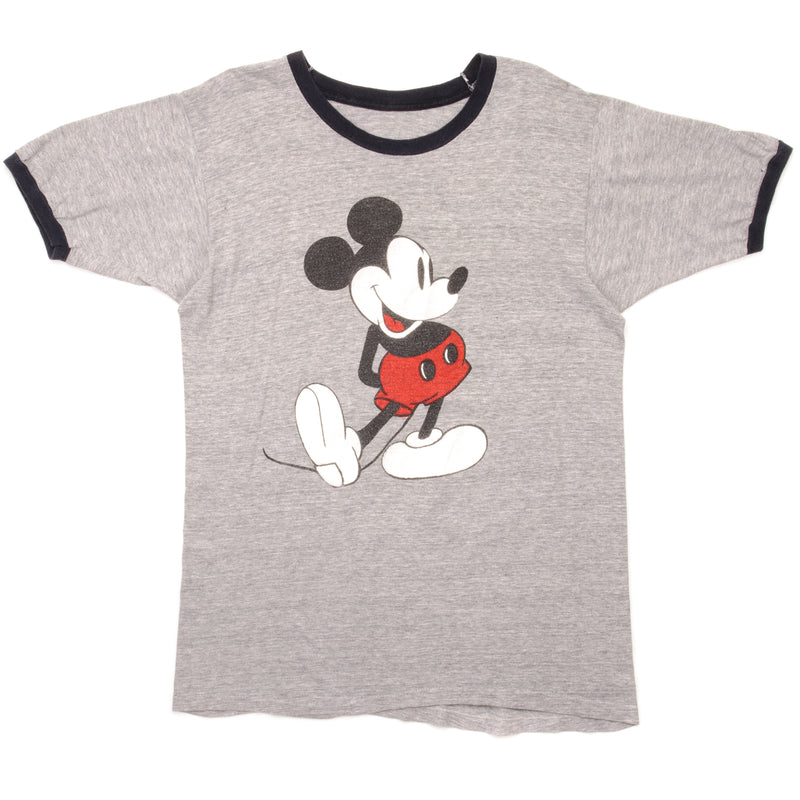 Vintage Mickey Mouse Tee Shirt Size Medium. GREY