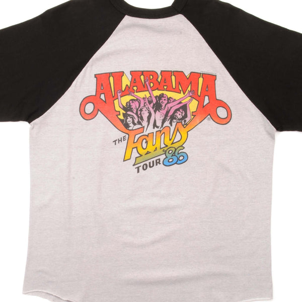 CAMISETA VINTAGE ALABAMA THE FANS TOUR 1986 TALLA MEDIANA FABRICADA EN EE. UU.